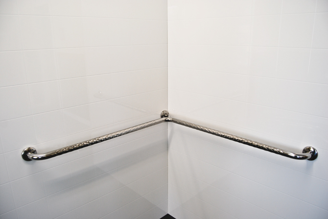 Stainless Steel Corner Shower Safety Rail