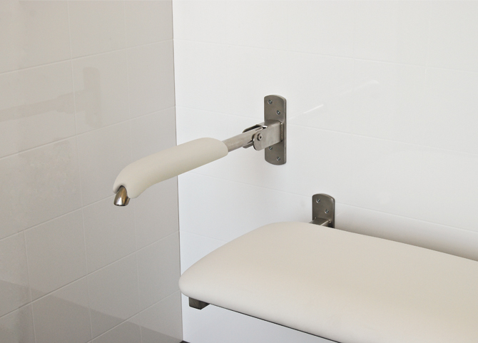 Folding arm rest - SuperQuip | Manufacturers of Accessible Toilet and